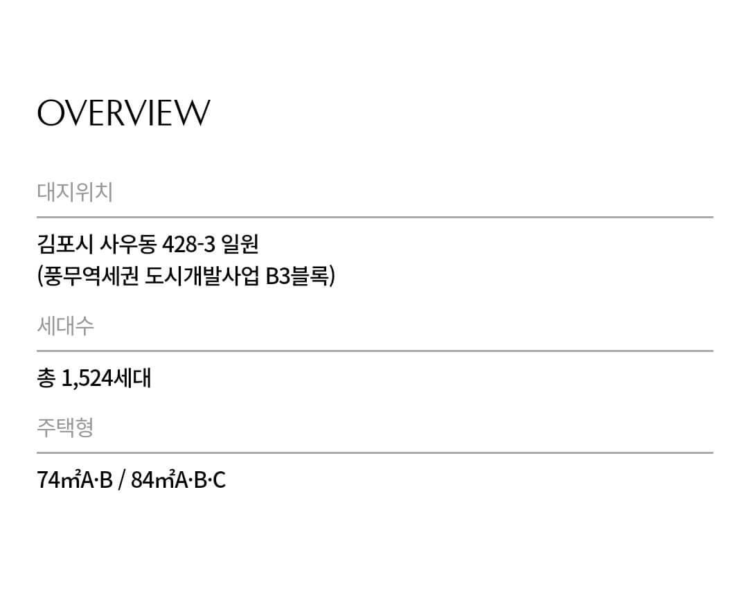 풍무 푸르지오 더 마크 사업개요